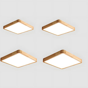 Deckenleuchte Holz Acryl LED Dimmbar 30/40/50/60cm