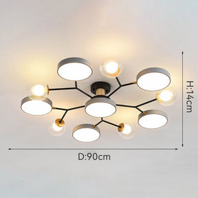 Kreativer LED-Deckenleuchter mit 6+5 Leuchten für das Wohnzimmer
