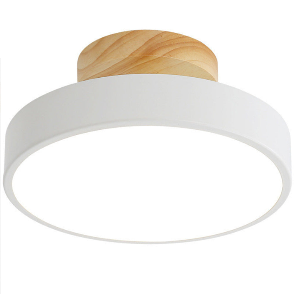 LED Deckenleuchte Dimmbar Hardware Und Holz 18cm