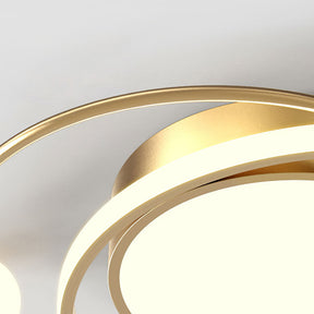 LED Deckenleuchte mit Eisen Außenring 50/62cm Wohnzimmer Dimmbar