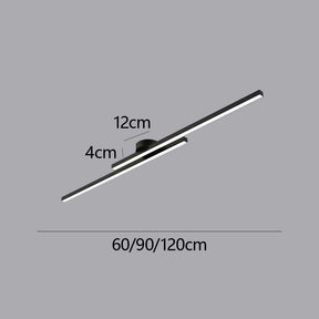 Lange LED Deckenleuchte aus Metall Dimmbar 60/90/120cm