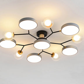 Kreativer LED-Deckenleuchter mit 6+5 Leuchten für das Wohnzimmer