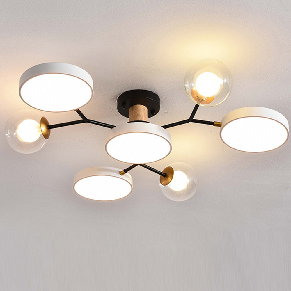 Kreativer LED-Deckenleuchter mit 4+3 Leuchten für das Wohnzimmer