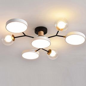 Kreativer LED-Deckenleuchter mit 4+3 Leuchten für das Wohnzimmer