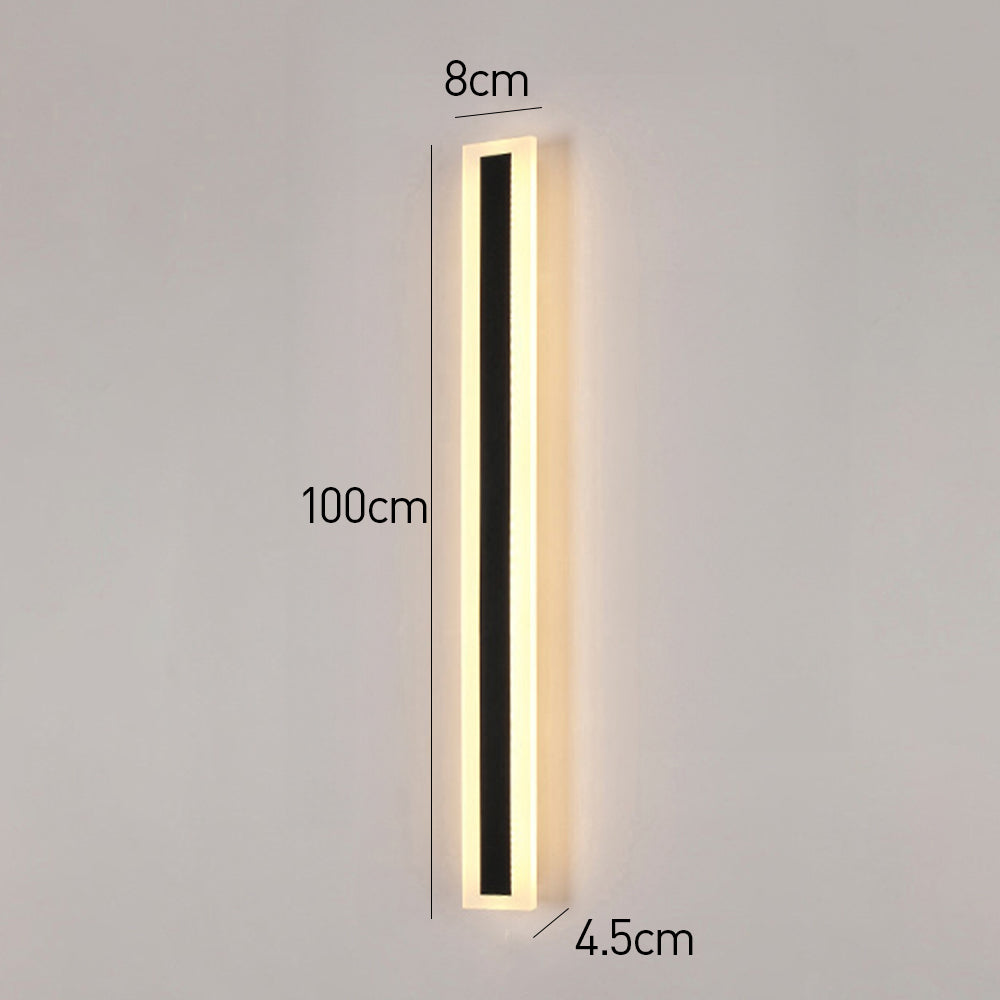 Minimalism LED Außenwandleuchte Schwarz IP65 100cm