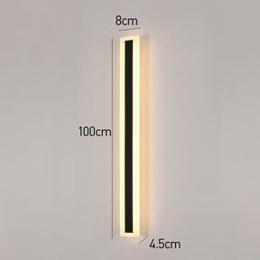 Minimalism LED Außenwandleuchte Schwarz IP65 100cm