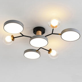 Kreativer LED-Deckenleuchter mit 4+3 Leuchten für das Wohnzimmer