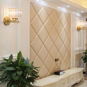 Wandleuchten für Wohnzimmer Kristall Quadrat 24cm