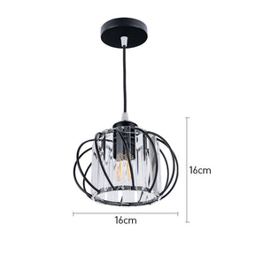 Pendelleuchte Eisen und Glas für Flur 16cm