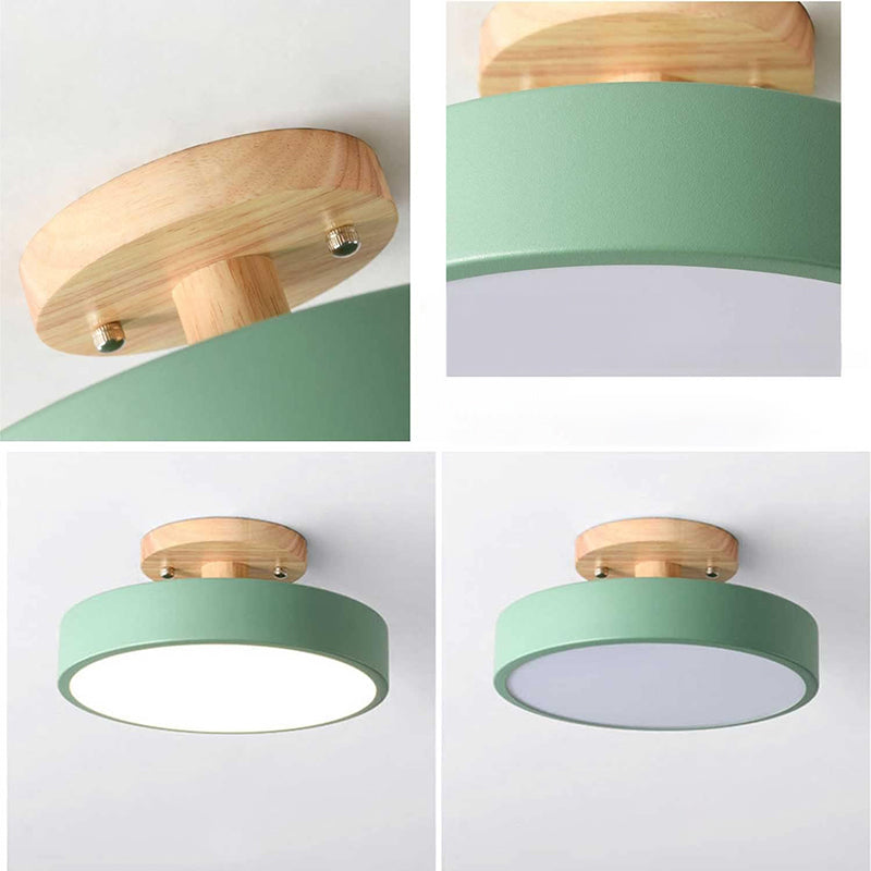 LED Deckenleuchte Dimmbar Hardware Und Holz 18cm