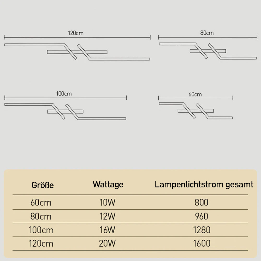 LED Deckenleuchten Kreativ Dimmbar 60/80/100/120cm