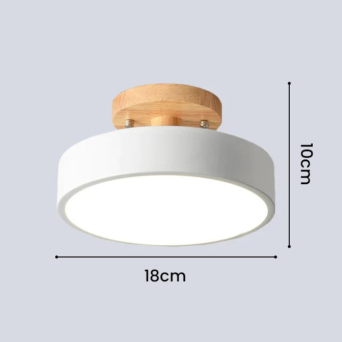 LED Deckenleuchte Dimmbar Hardware Und Holz 18cm