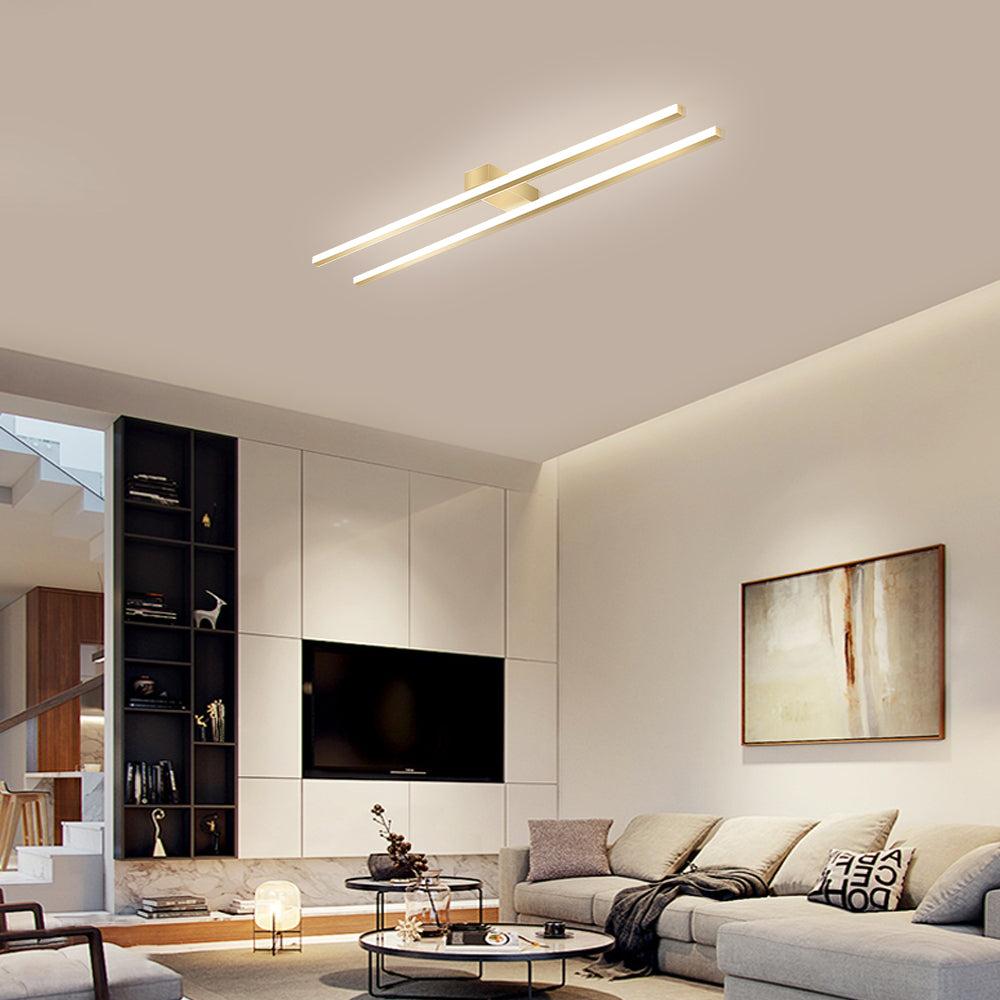 Deckenleuchte Metall LED 3 Farbwechsel per Schalter 48/58/78cm