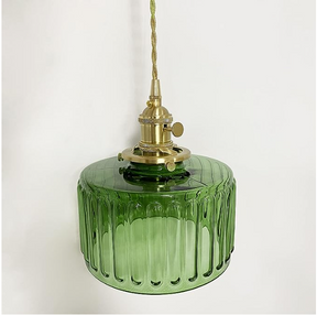 Pendelleuchte Glas 17,5cm Vintage