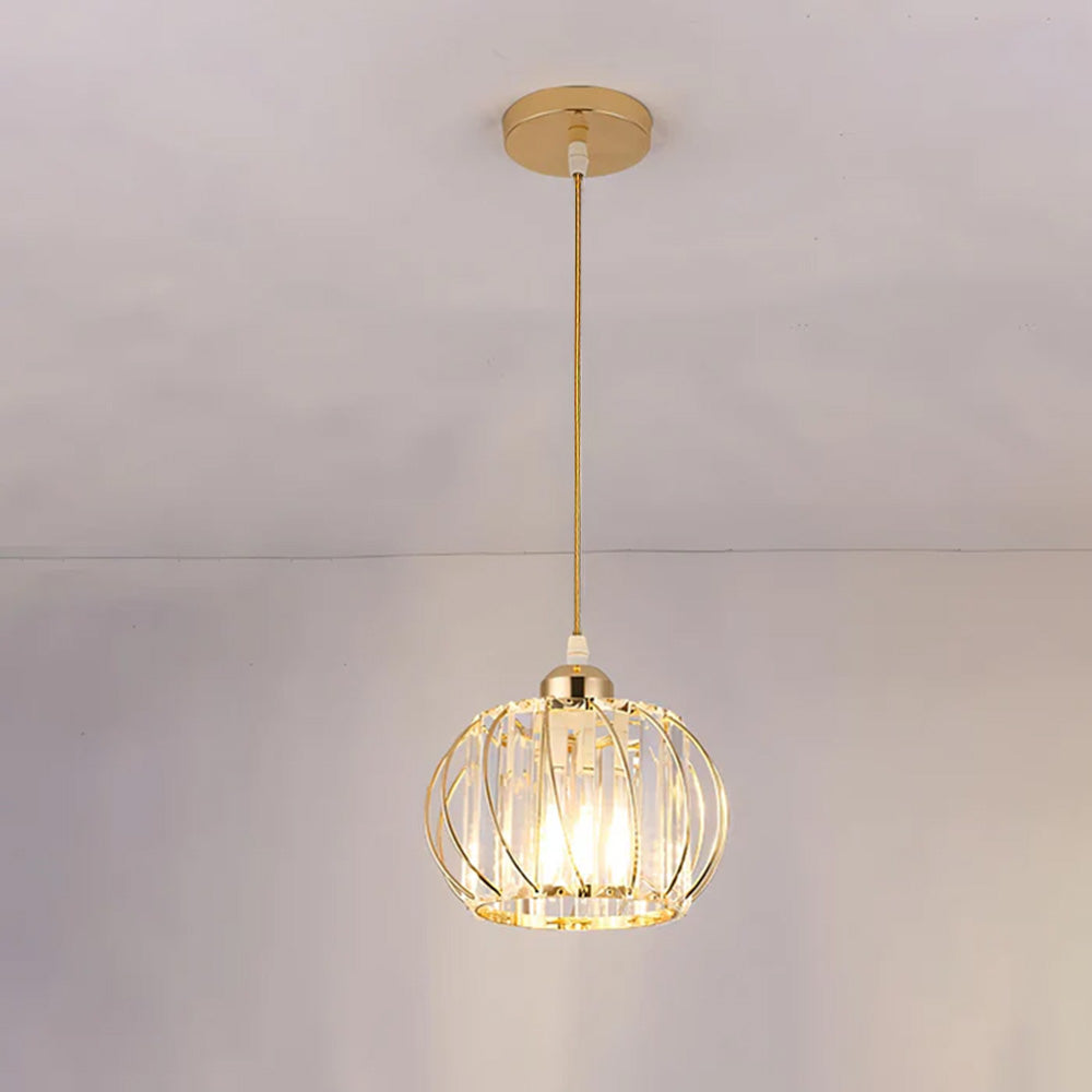 Pendelleuchte Eisen und Glas für Flur 16cm
