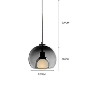 Pendelleuchte Glas Rund 25cm