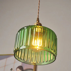 Pendelleuchte Glas 17,5cm Vintage