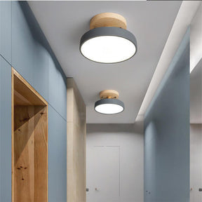 LED Deckenleuchte Dimmbar Hardware Und Holz 18cm