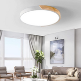 Farbenfrohe LED Deckenleuchte Holz 30/40/50cm Dimmbar