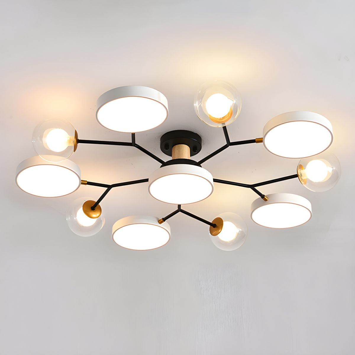 Kreativer LED-Deckenleuchter mit 6+5 Leuchten für das Wohnzimmer