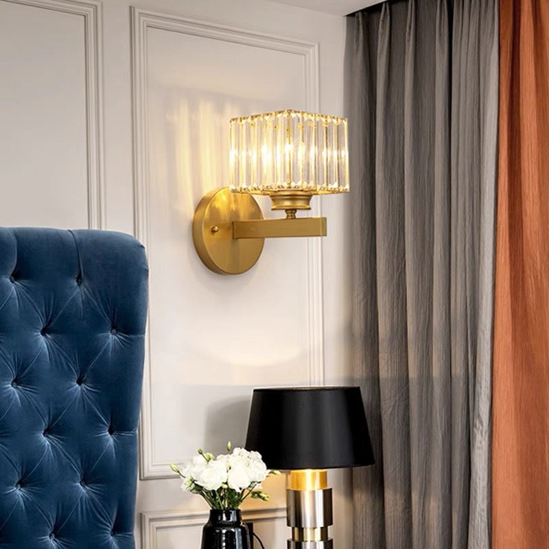 Wandleuchten für Wohnzimmer Kristall Quadrat 24cm