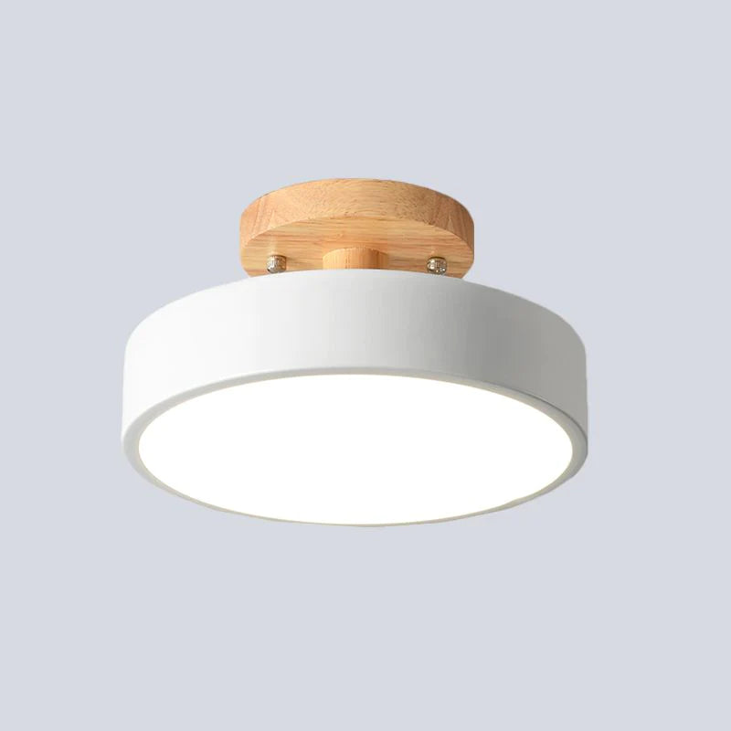 LED Deckenleuchte Dimmbar Hardware Und Holz 18cm