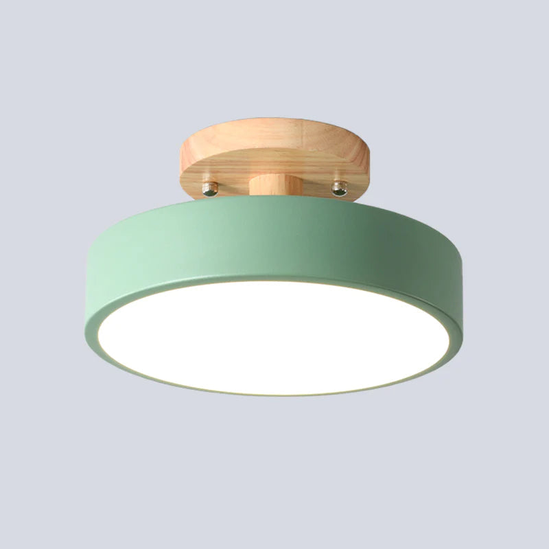 LED Deckenleuchte Dimmbar Hardware Und Holz 18cm