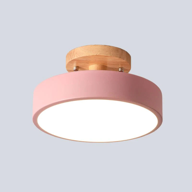 LED Deckenleuchte Dimmbar Hardware Und Holz 18cm