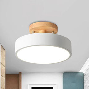 LED Deckenleuchte Dimmbar Hardware Und Holz 18cm
