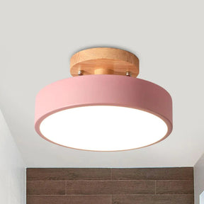 LED Deckenleuchte Dimmbar Hardware Und Holz 18cm