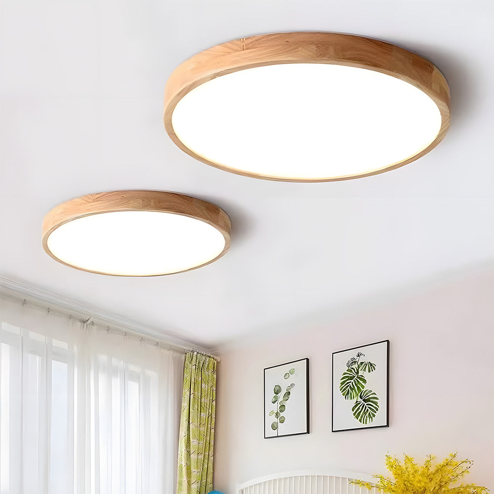 Deckenleuchte Holz Acryl LED Dimmbar 30/40/50/60cm