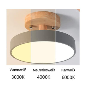 LED Deckenleuchte Dimmbar Hardware Und Holz 18cm