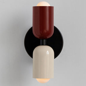 Doppelkopf Wandleuchte Glas 12 cm