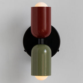 Doppelkopf Wandleuchte Glas 12 cm