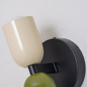 Doppelkopf Wandleuchte Glas 12 cm