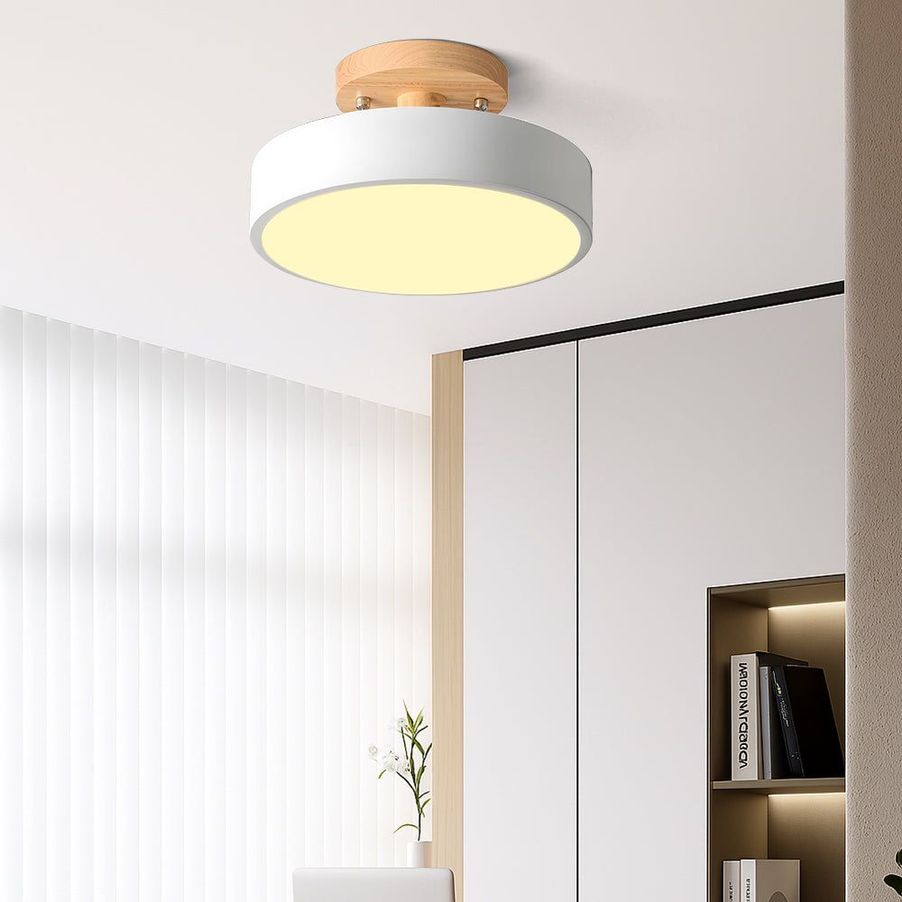 LED Deckenleuchte Dimmbar Hardware Und Holz 18cm