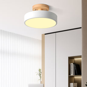 LED Deckenleuchte Dimmbar Hardware Und Holz 18cm