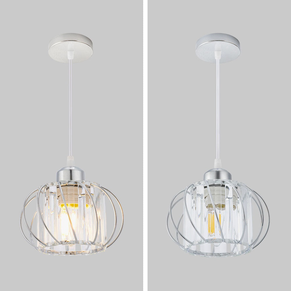 Pendelleuchte Eisen und Glas für Flur 16cm