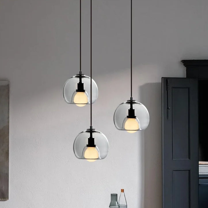 Pendelleuchte Glas Rund 25cm