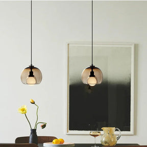 Pendelleuchte Glas Rund 25cm