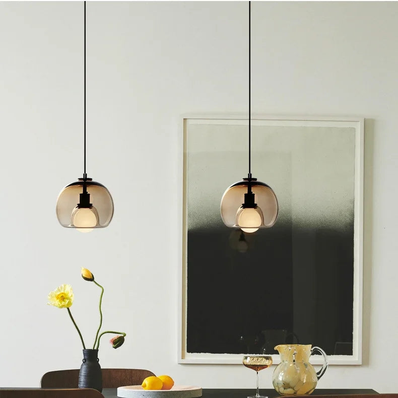 Pendelleuchte Glas Rund 25cm