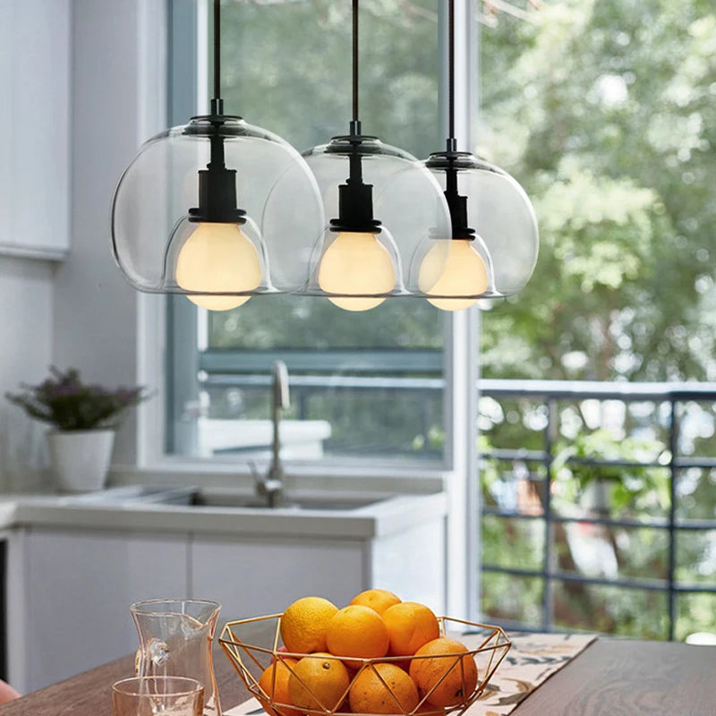Pendelleuchte Glas Rund 25cm