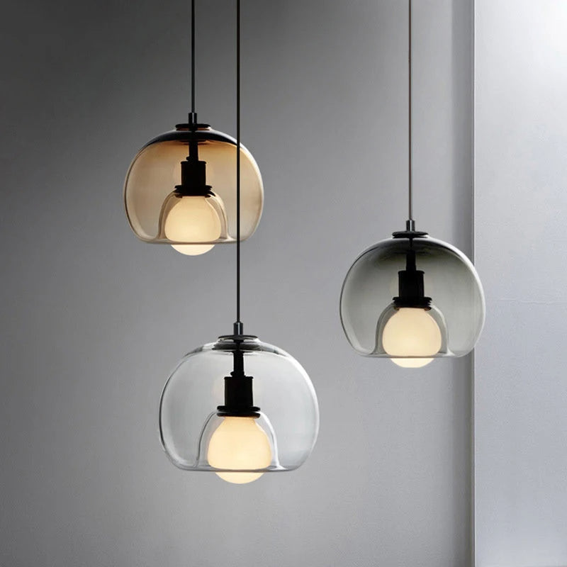 Pendelleuchte Glas Rund 25cm