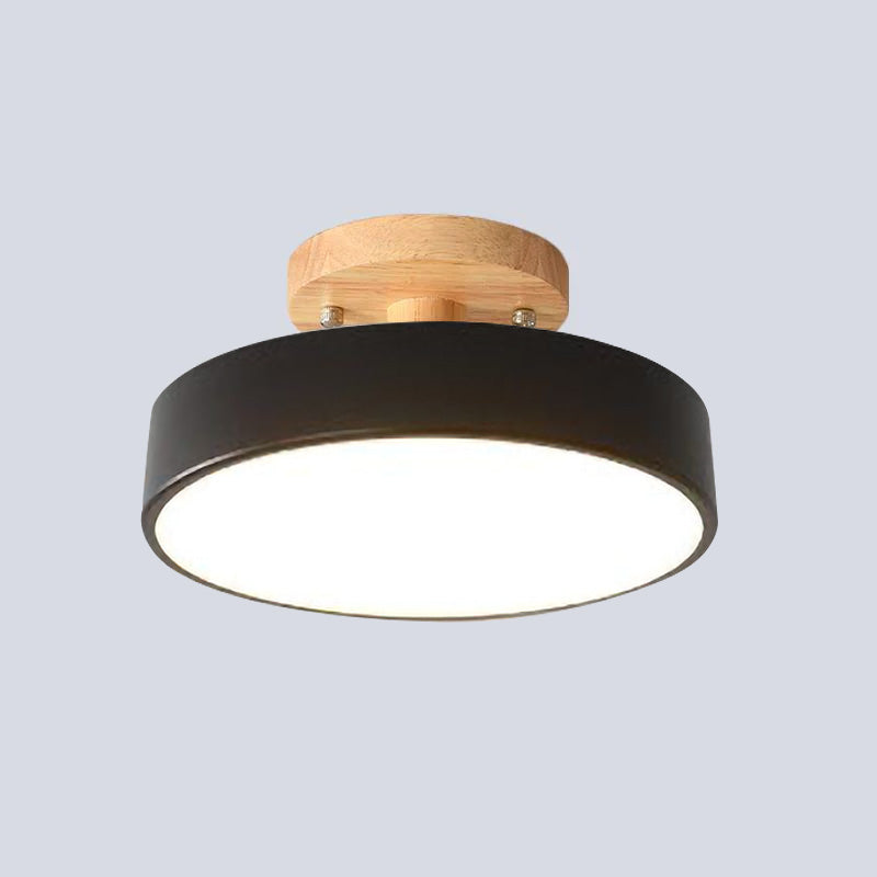 LED Deckenleuchte Dimmbar Hardware Und Holz 18cm