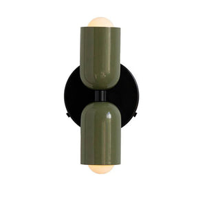 Doppelkopf Wandleuchte Glas 12 cm