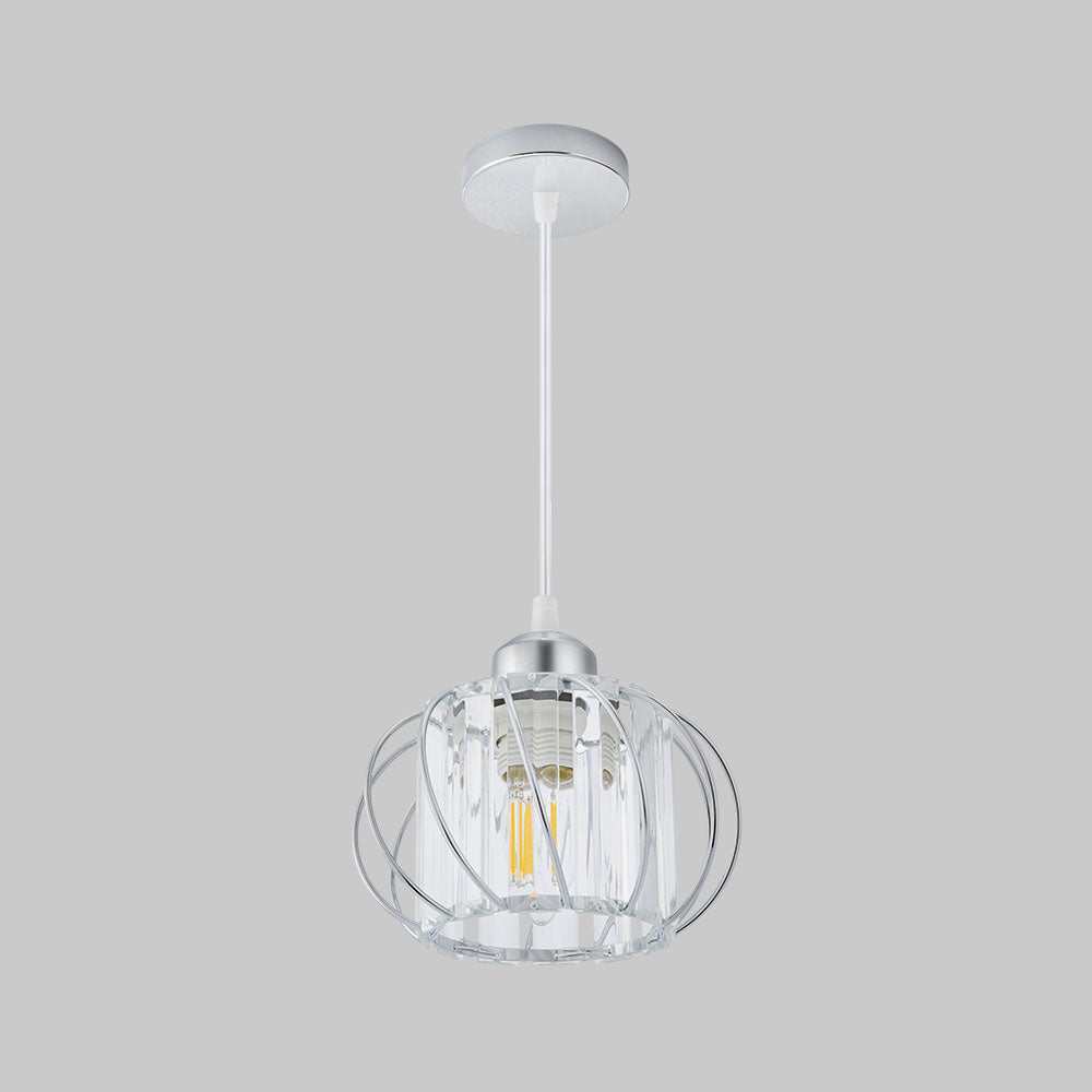 Pendelleuchte Eisen und Glas für Flur 16cm