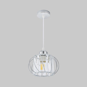 Pendelleuchte Eisen und Glas für Flur 16cm