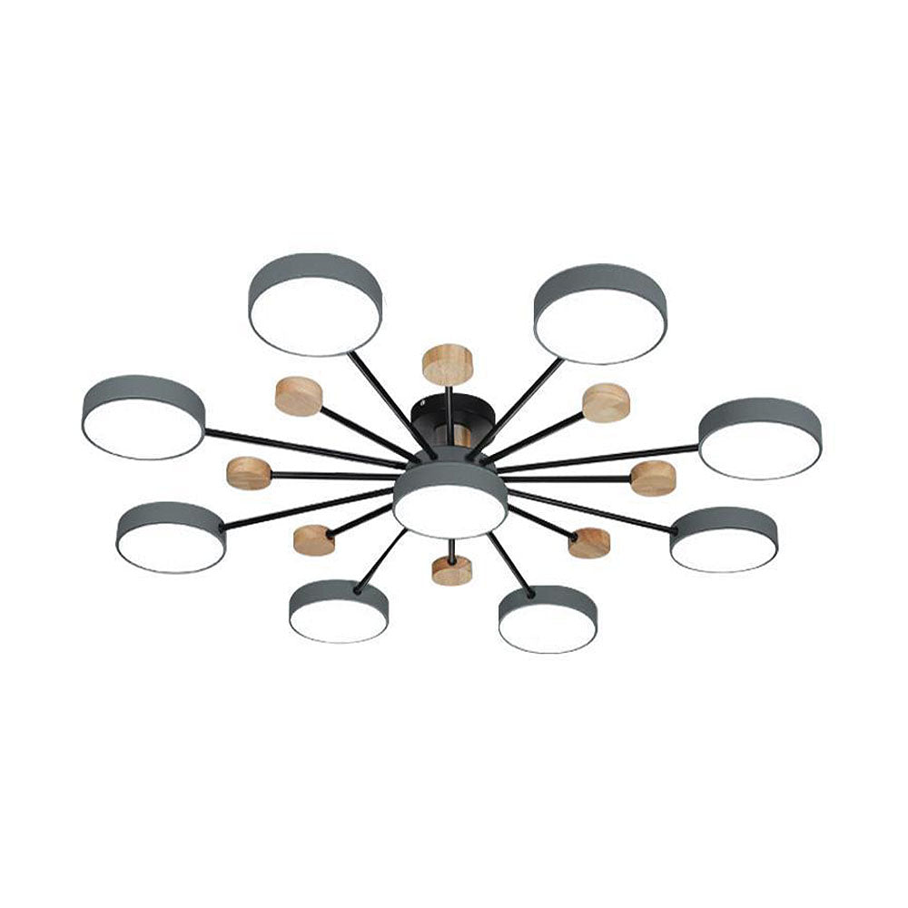 Deckenleuchte Acryl 8+1 Lichter LED Wohnzimmer 95cm