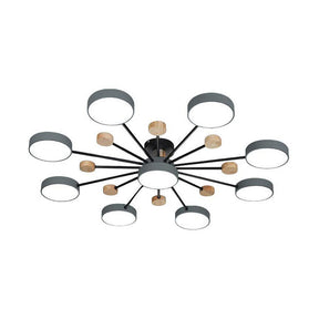 Deckenleuchte Acryl 8+1 Lichter LED Wohnzimmer 95cm
