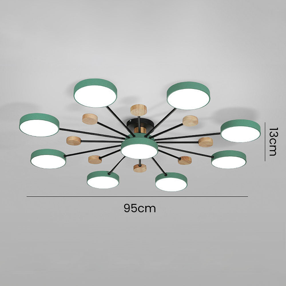 Deckenleuchte Acryl 8+1 Lichter LED Wohnzimmer 95cm